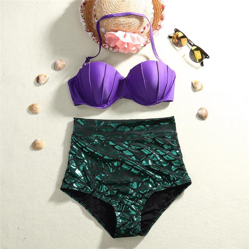 high waisted mermaid swimsuit